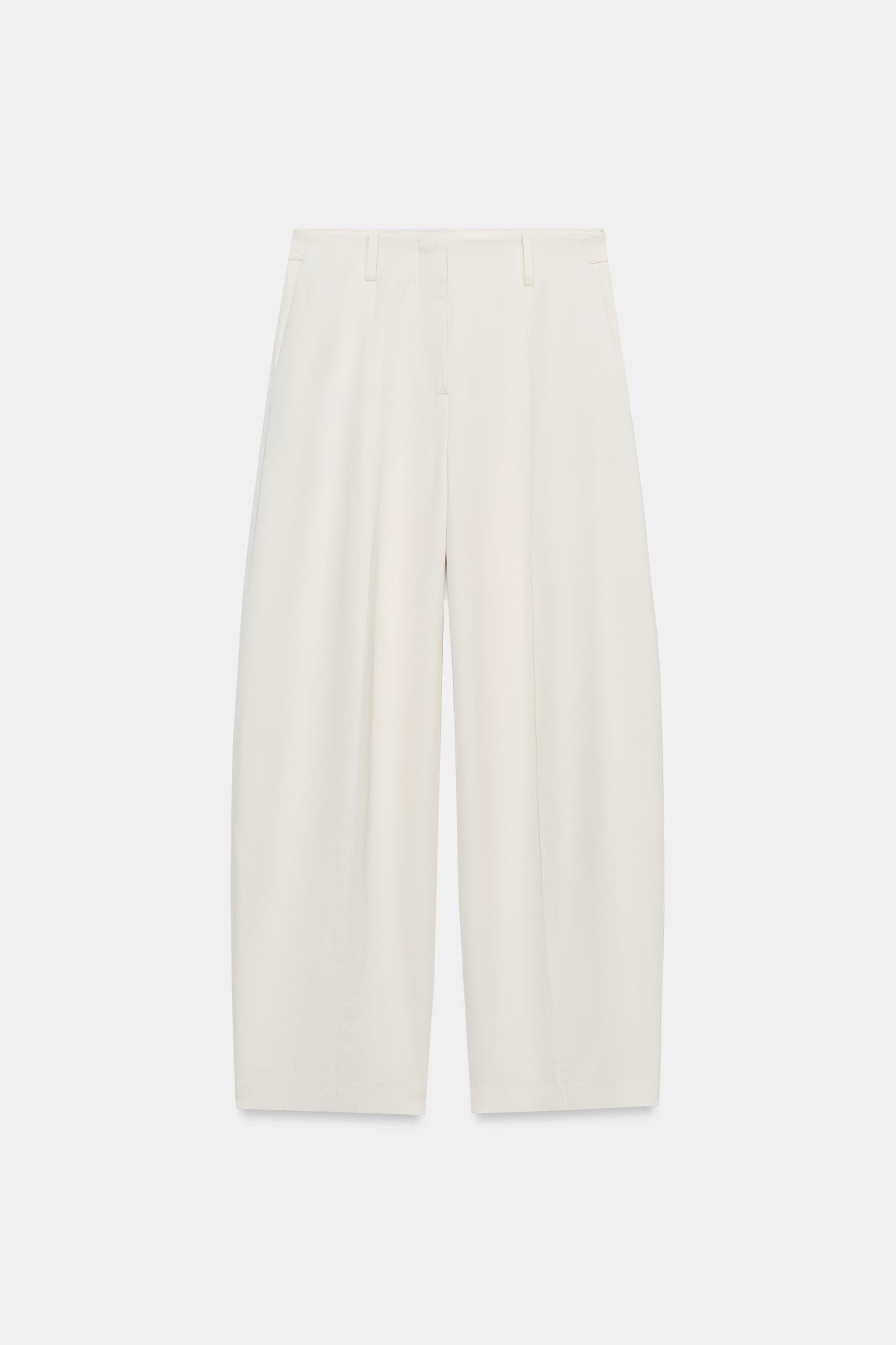 ZW COLLECTION LINEN BLEND BALLOON PANTS